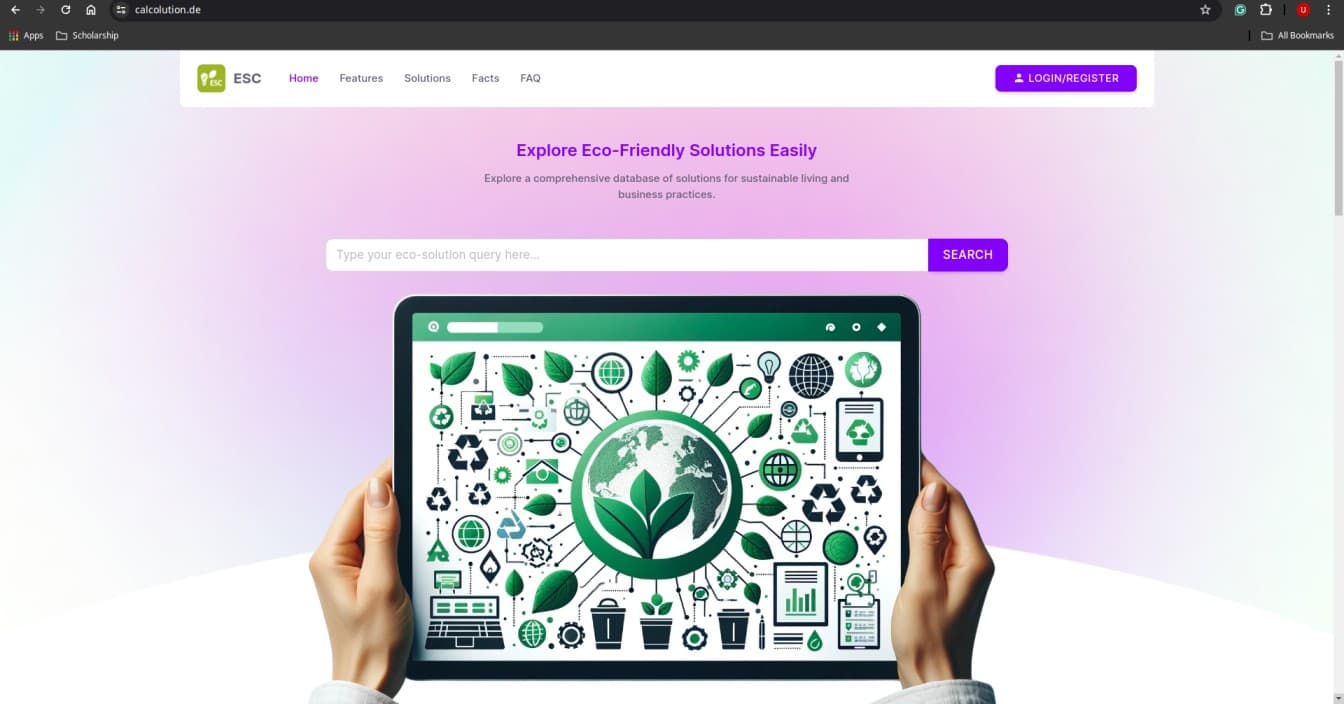Deployment of Calcolution website